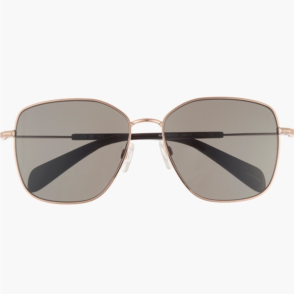 rag & bone 57mm Square Sunglasses in Rose Gold NWT